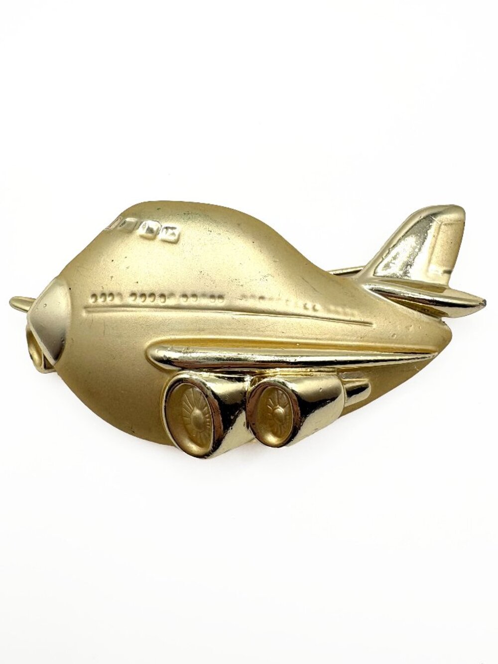 Vintage AJC Airplane Brooch Signed